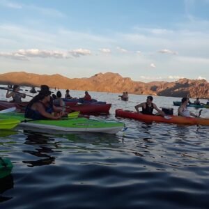 random floating kayaks
