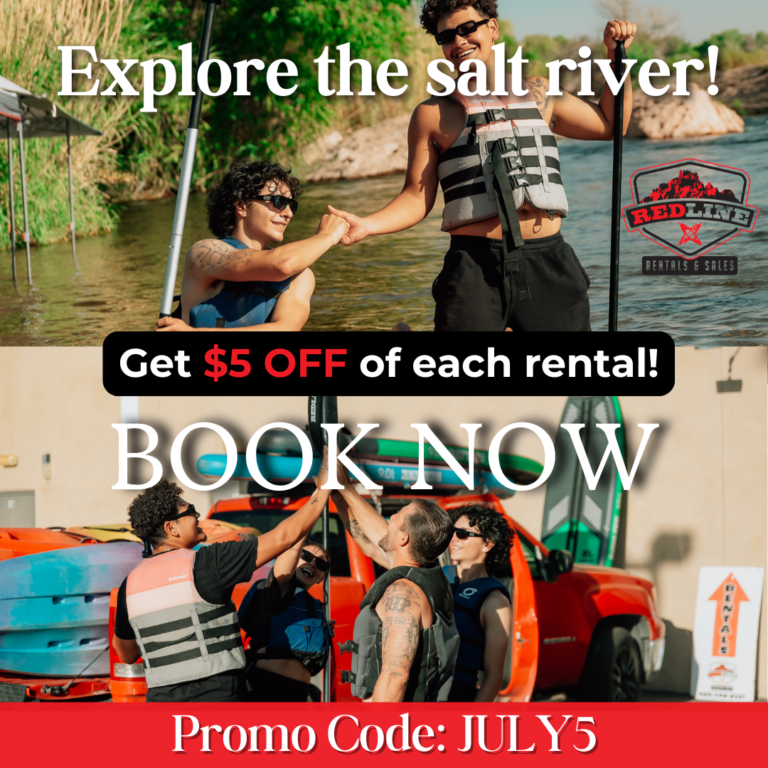Redline Kayaking and Paddleboarding Salt river and Saguaro Lake