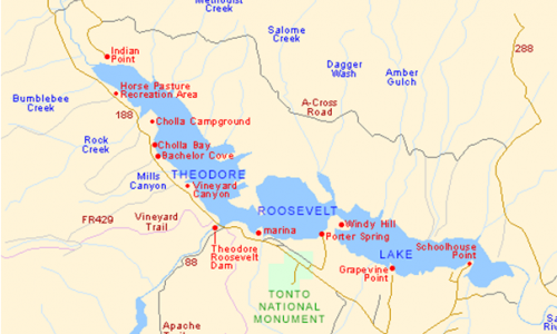 Roosevelt-Lake-Map